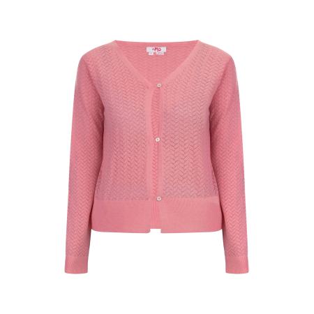 MYMO MYMO Gebreid vest pink / parelwit