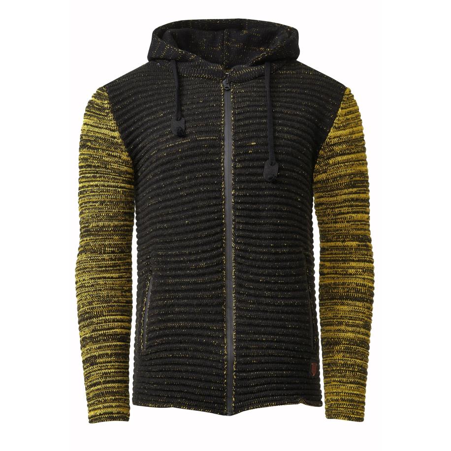 Rusty Neal Rusty Neal Gebreid vest geel / zwart -