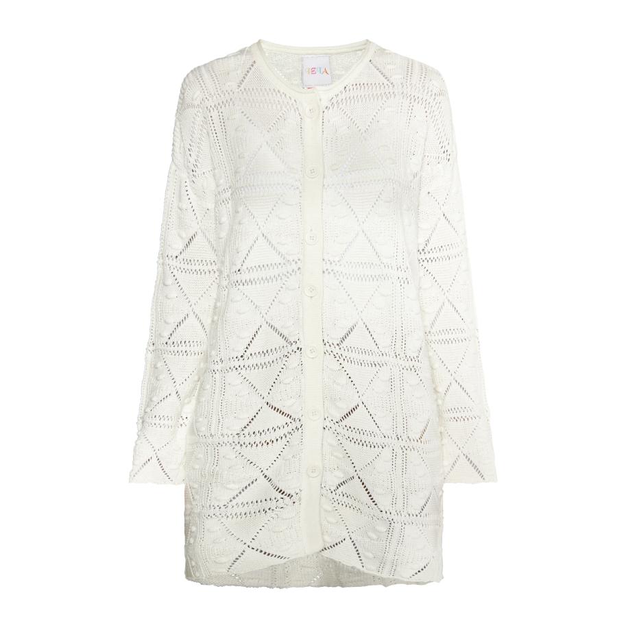 IZIA IZIA Gebreid vest Lomasi wolwit -