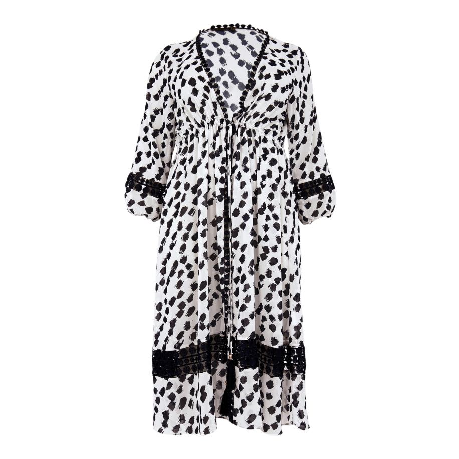 Yoek YOEK Gebreid vest zwart / wit -