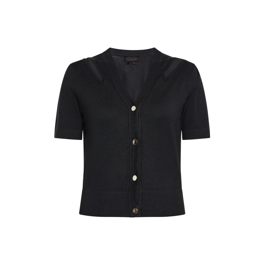 NAEMI NAEMI Gebreid vest zwart -