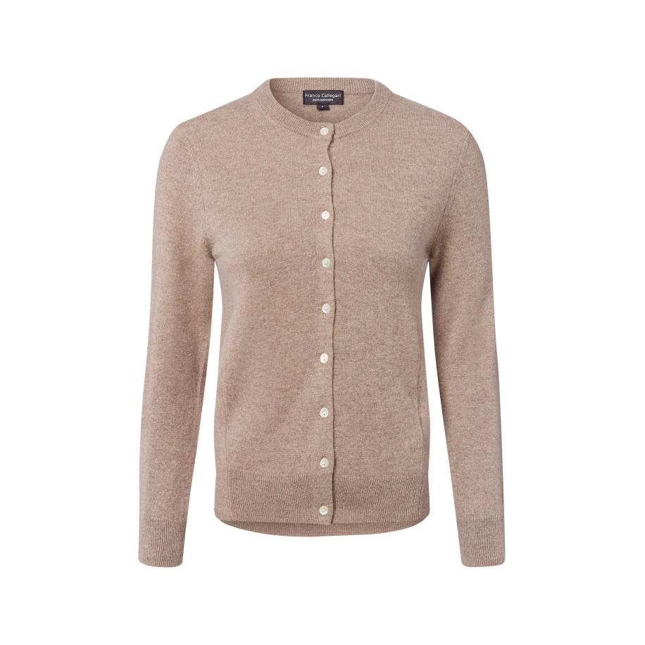 Franco Callegari Franco Callegari Gebreid vest bruin -