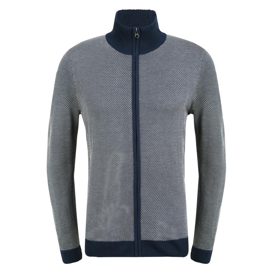 Blend BLEND Gebreid vest Londer donkerblauw / wit -