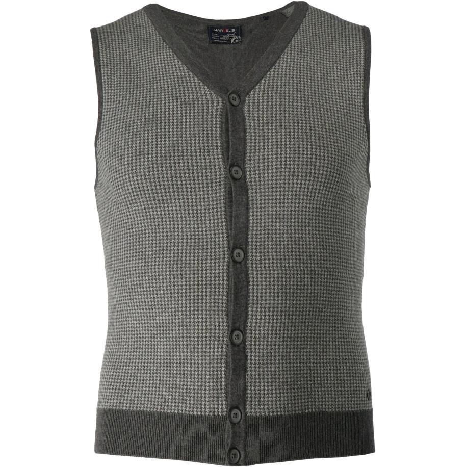 Marvelis Casual Gebreid vest middengrijs, Motief Grijs