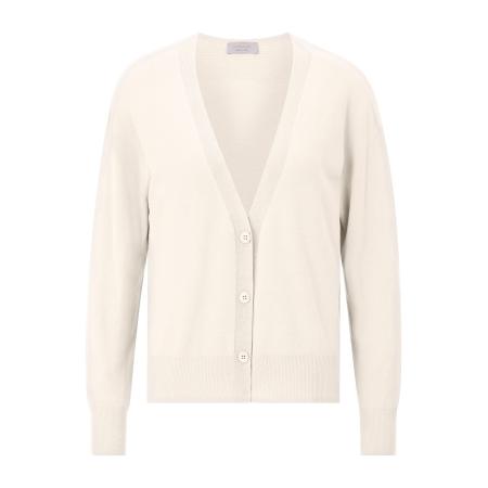 Rich & Royal Rich & Royal Gebreid vest offwhite