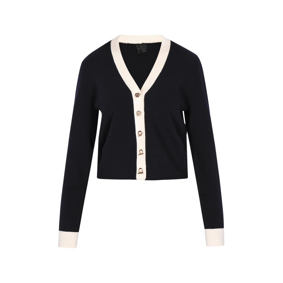 DreiMaster DreiMaster Klassik Gebreid vest Classic Look navy / wolwit -