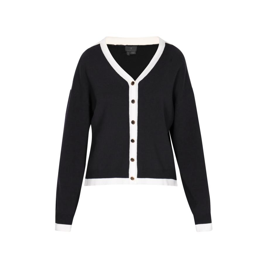 DreiMaster DreiMaster Klassik Gebreid vest navy / wit -