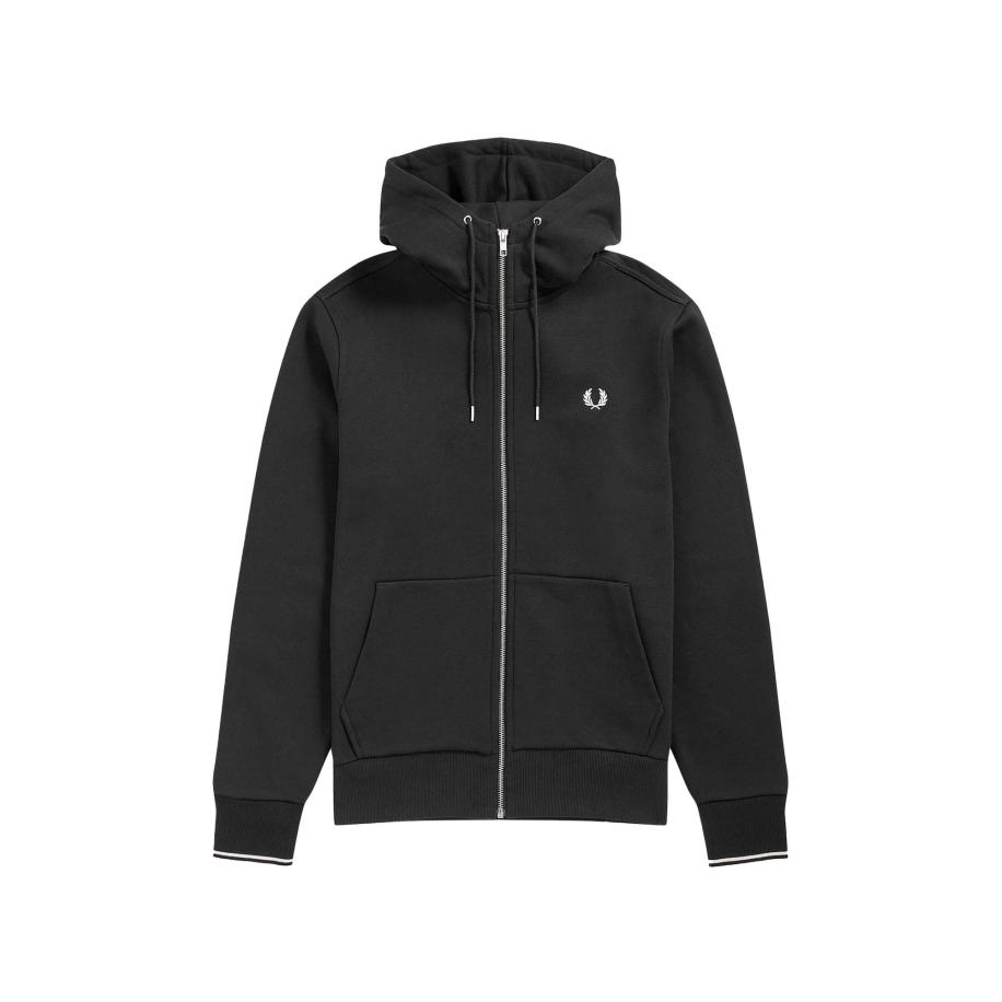 Fred Perry Fred Perry Sweatvest zwart / wit -