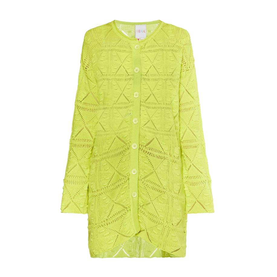 IZIA IZIA Gebreid vest Lomasi limoen -