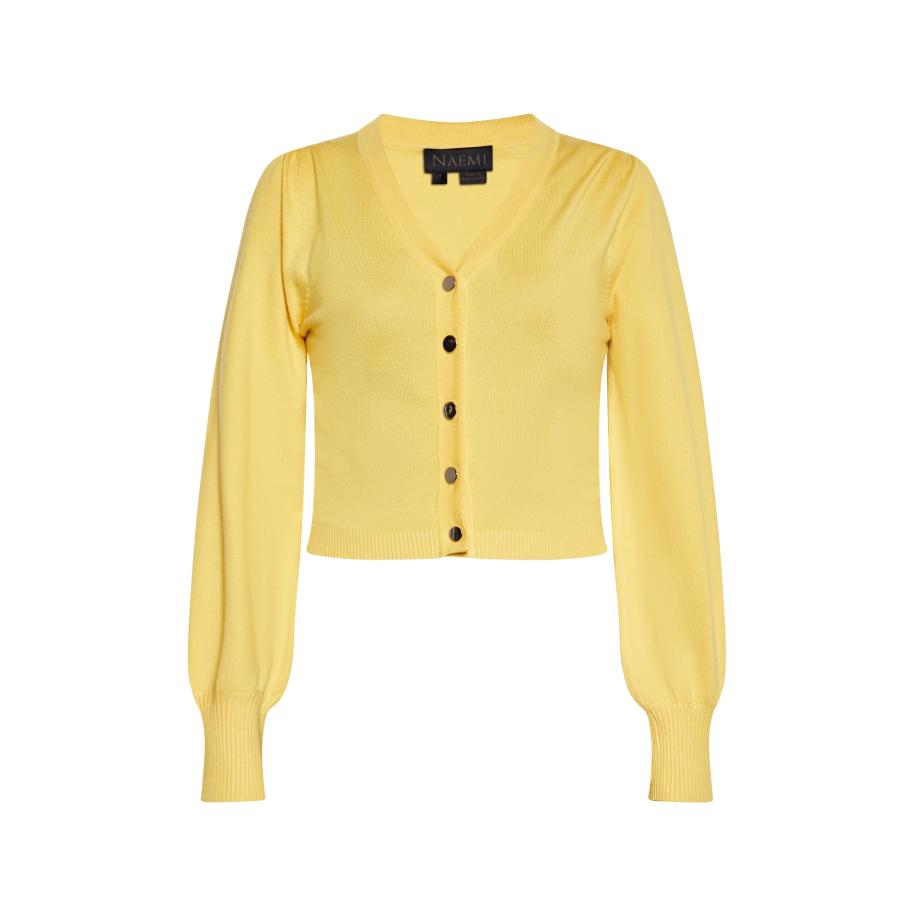 NAEMI NAEMI Gebreid vest lichtgeel -