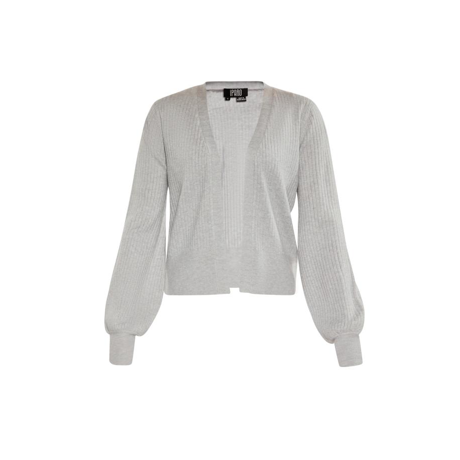 IPARO IPARO Gebreid vest grijs -
