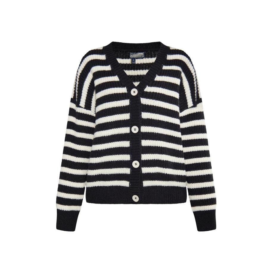 DreiMaster DreiMaster Vintage Gebreid vest zwart / natuurwit -