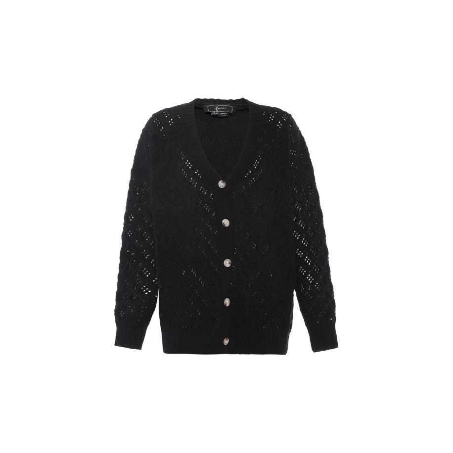 Faina faina Gebreid vest zwart -