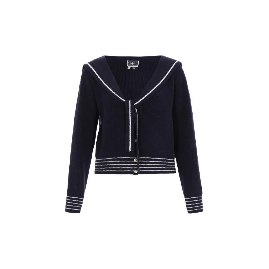 DreiMaster DreiMaster Maritim Gebreid vest navy / wit -