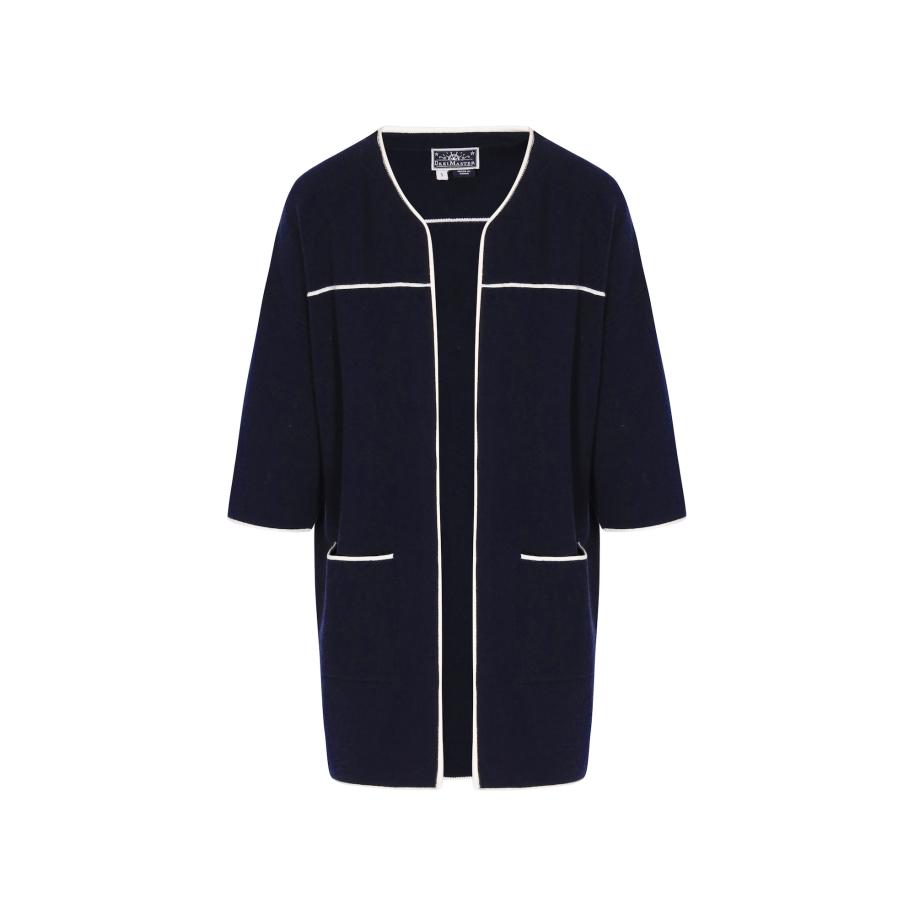 DreiMaster DreiMaster Maritim Gebreid vest navy / wit -