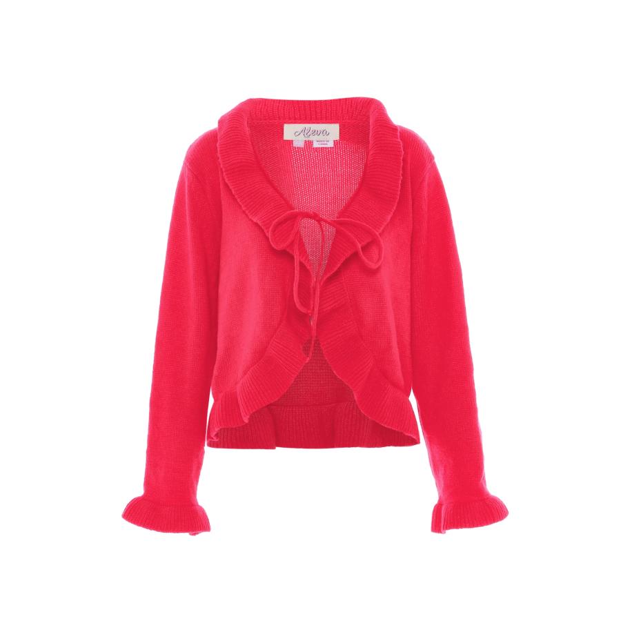 aleva aleva Gebreid vest magenta -