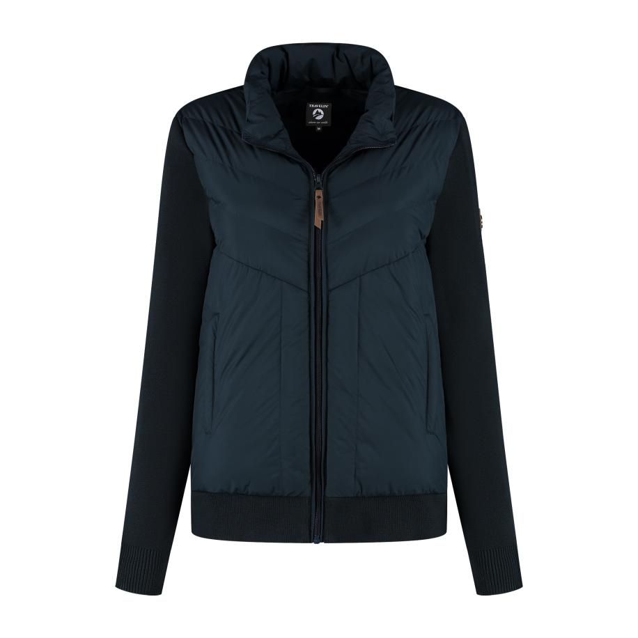 Travelin Travelin Gebreid vest Dana navy -