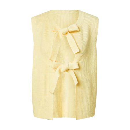 Pieces PIECES Gebreide bodywarmer lichtgeel
