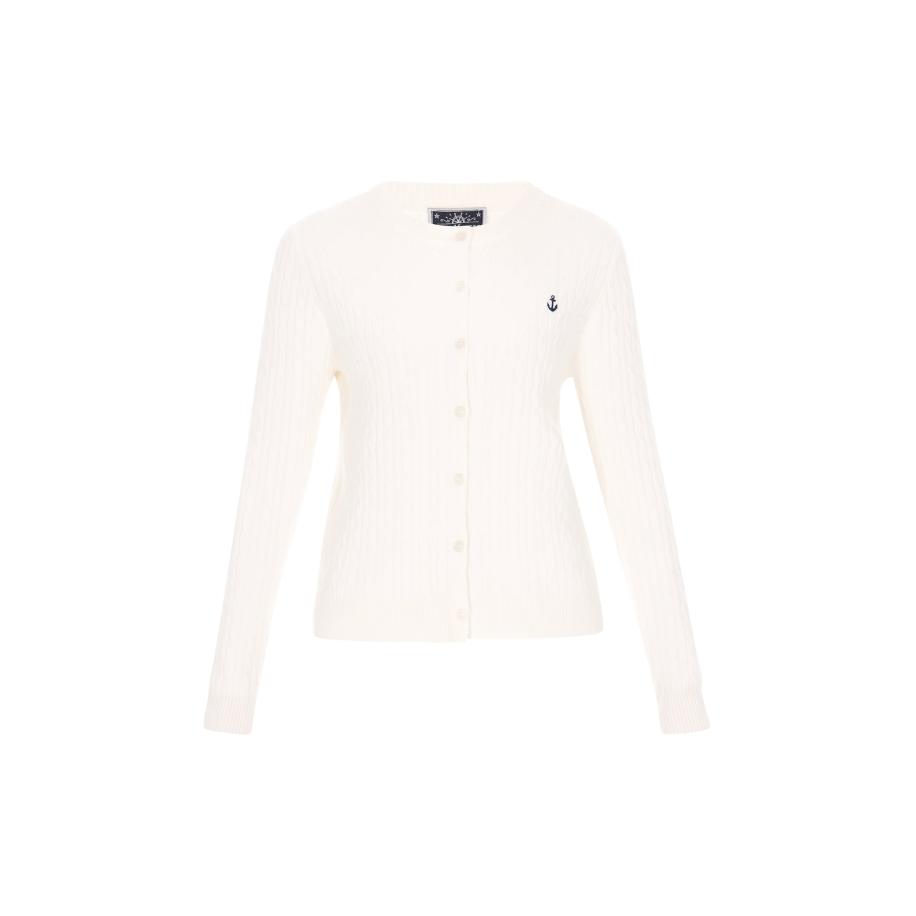 DreiMaster DreiMaster Maritim Gebreid vest offwhite -