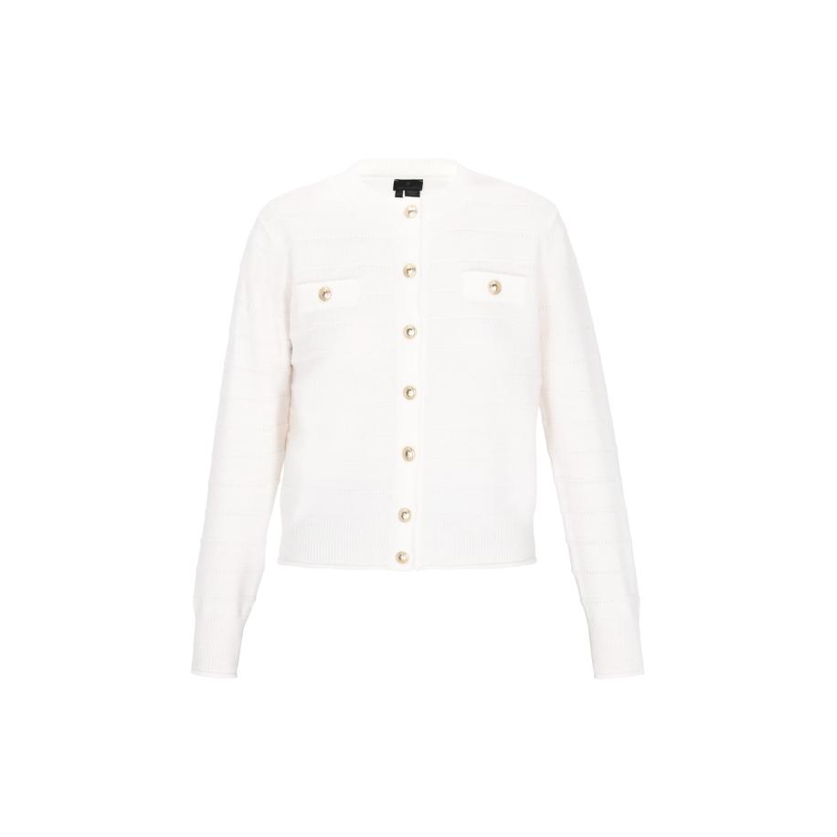 DreiMaster DreiMaster Klassik Gebreid vest offwhite -