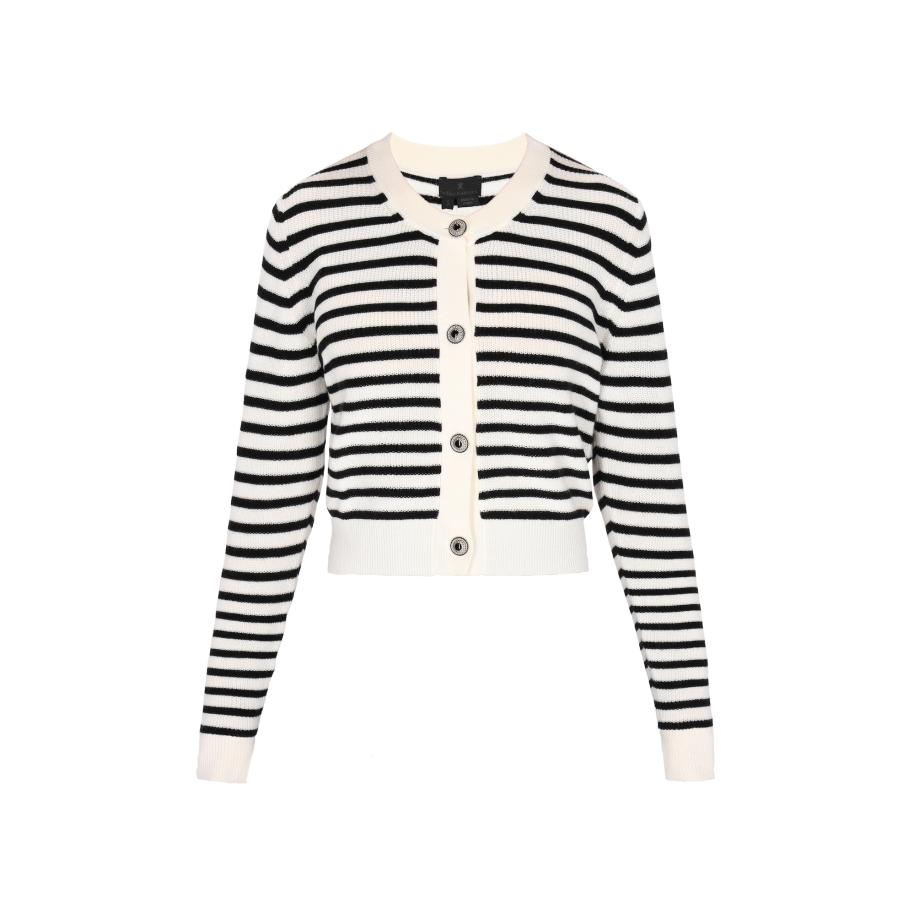 DreiMaster DreiMaster Klassik Gebreid vest zwart / offwhite -