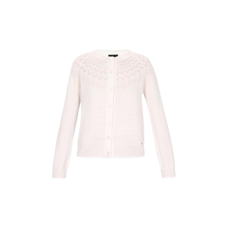 DreiMaster DreiMaster Klassik Gebreid vest offwhite -