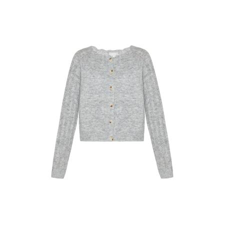 Usha Usha Gebreid vest grijs gemêleerd