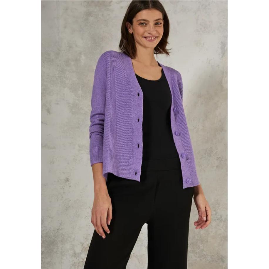 CECIL Vest met structuurmix Paars
