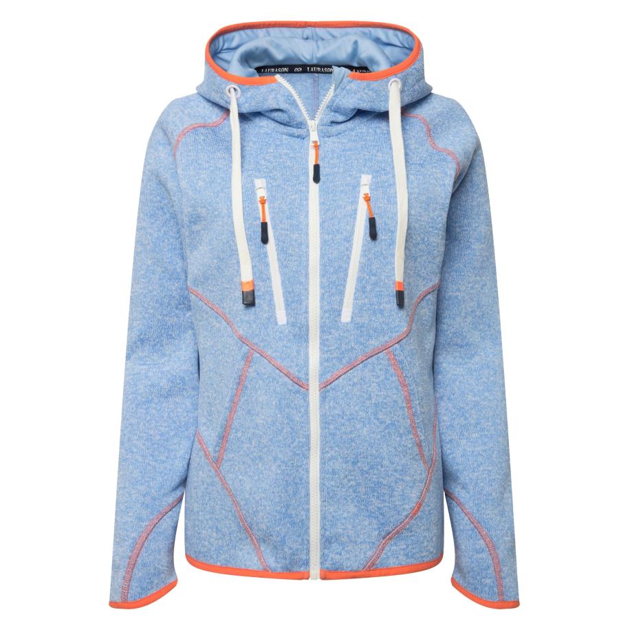 LAURASØN LAURASØN Sweatvest blauw gemêleerd / oranje -