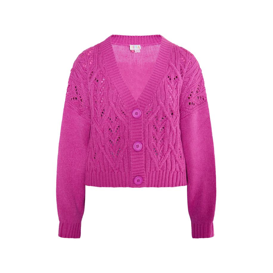 IZIA IZIA Gebreid vest Eyota pink -