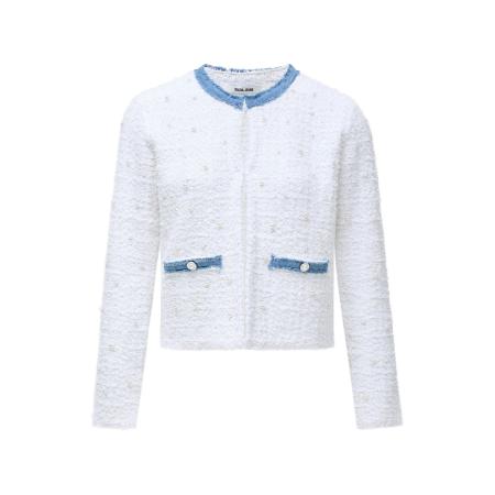 Salsa Salsa Jeans Gebreid vest Perlen wit