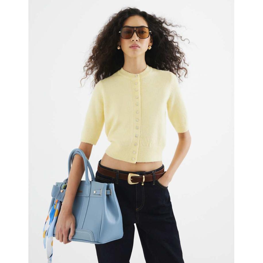 River Island Vest met korte mouwen in lichtgeel Geel