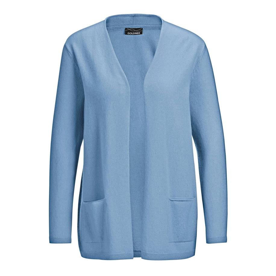 Goldner Goldner Gebreid vest saffier -