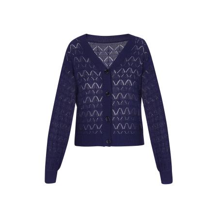 Sidona Sidona Gebreid vest indigo