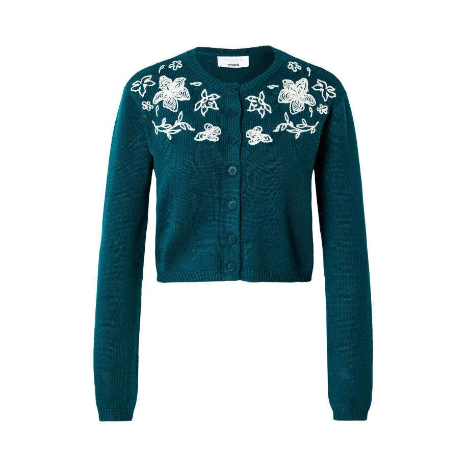 ABOUT YOU florence by mills exclusive for ABOUT YOU Gebreid vest Rosemary Bloom petrol / wit -