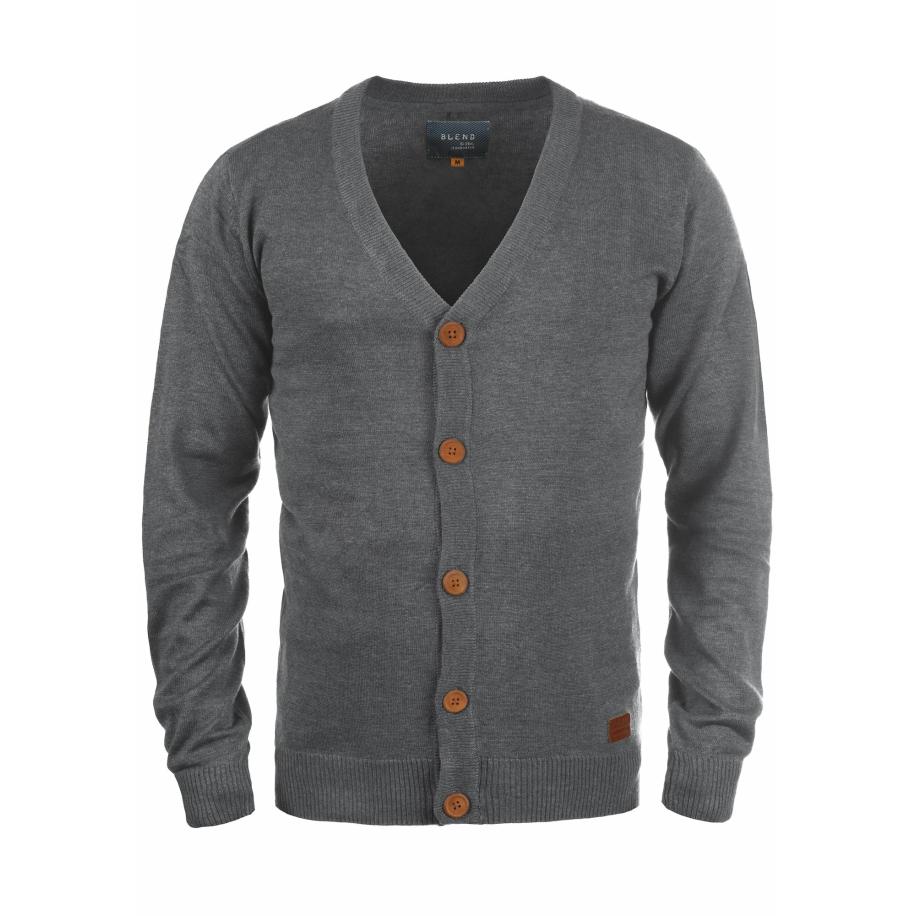 Blend BLEND Gebreid vest Lennard grijs -