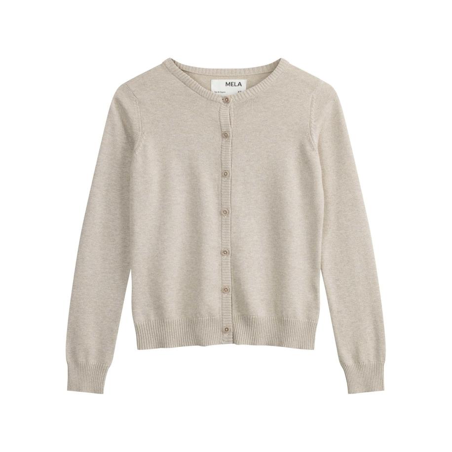 MELA MELA Gebreid vest Nameen taupe -