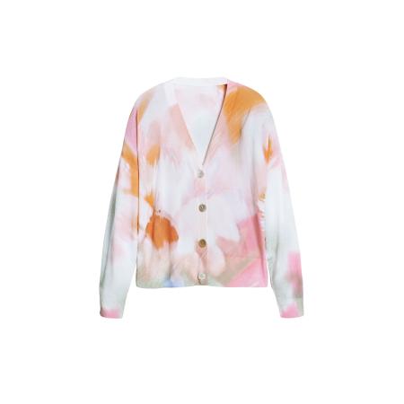 Desigual Desigual Gebreid vest oranje / pastelroze / wit