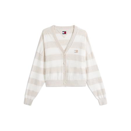 Tommy Jeans Tommy Jeans Gebreid vest beige / wit