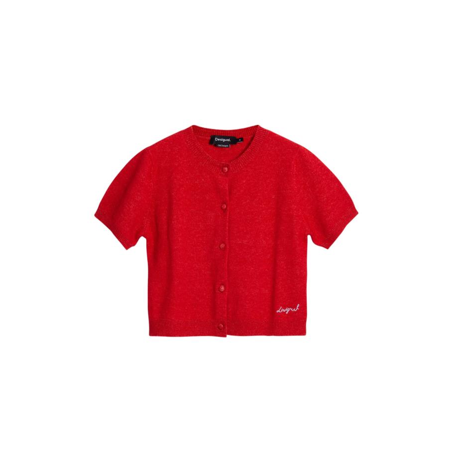 Desigual Desigual Gebreid vest rood / wit -