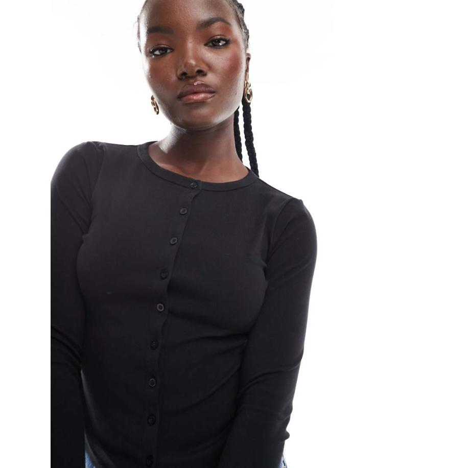 Cotton On Vest met lange mouwen in zwart Zwart