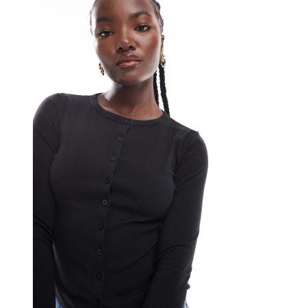 Cotton On Vest met lange mouwen in zwart