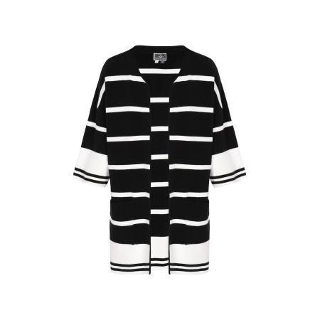 DreiMaster DreiMaster Maritim Gebreid vest zwart / wit