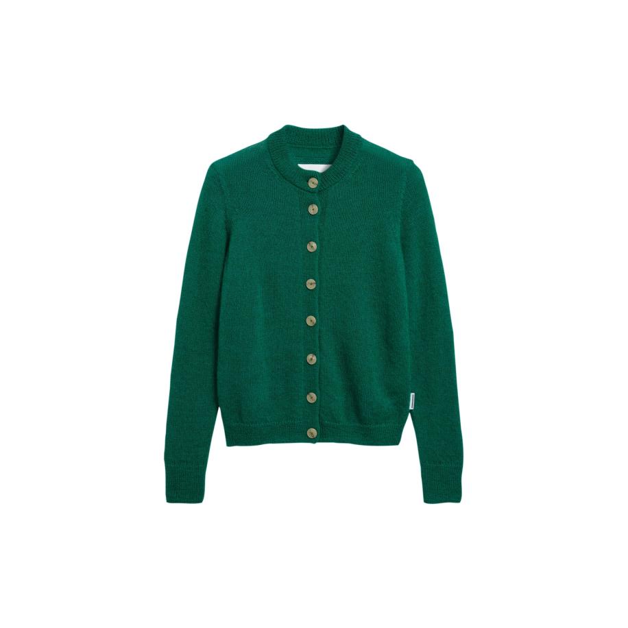 Armedangels ARMEDANGELS Gebreid vest donkergroen -