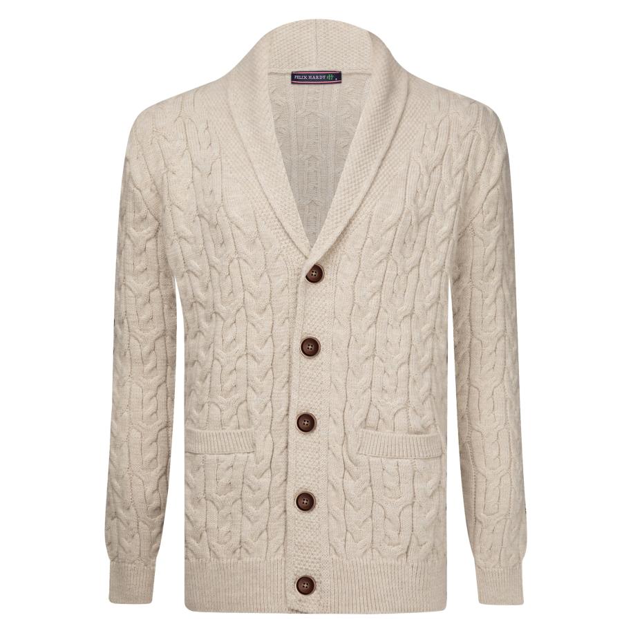 Felix Hardy Felix Hardy Gebreid vest beige -