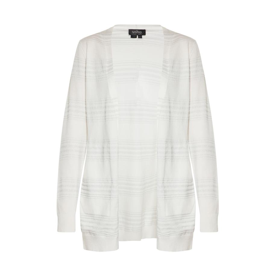 Usha usha BLACK LABEL Gebreid vest wolwit -