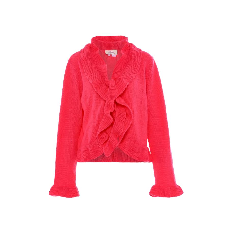 aleva aleva Gebreid vest fuchsia -