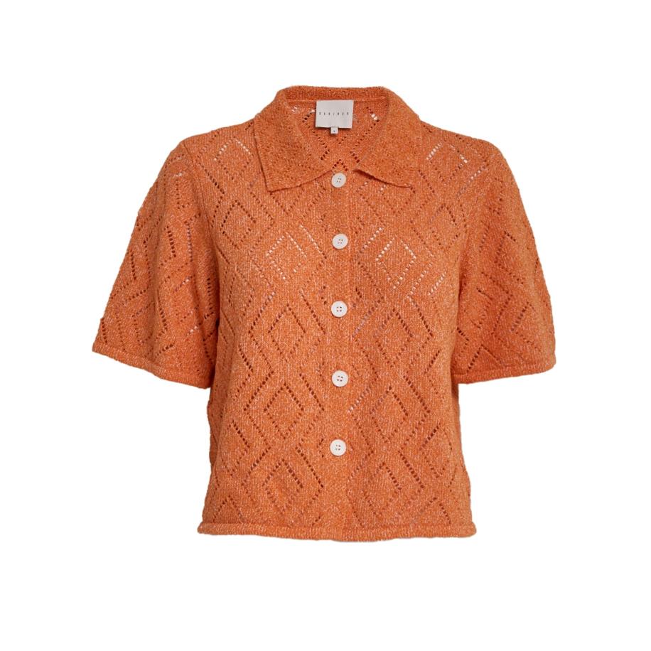 Desires DESIRES Gebreid vest Elsa oranje -