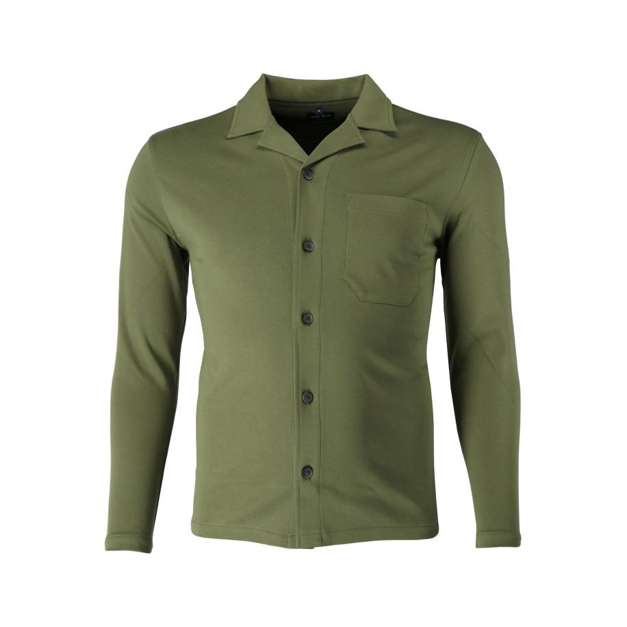 Marvelis Casual Sweatjacket olijf, Effen Groen