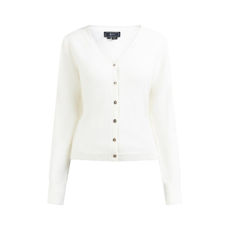 Faina faina Gebreid vest Koosh wolwit -